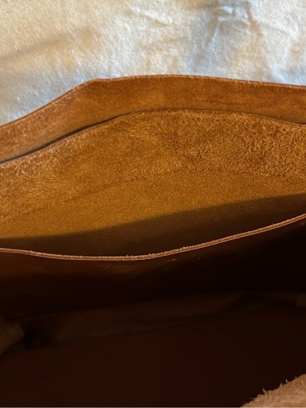 Le Papillon Brown Distressed Leather Tote - Picture 4 of 9